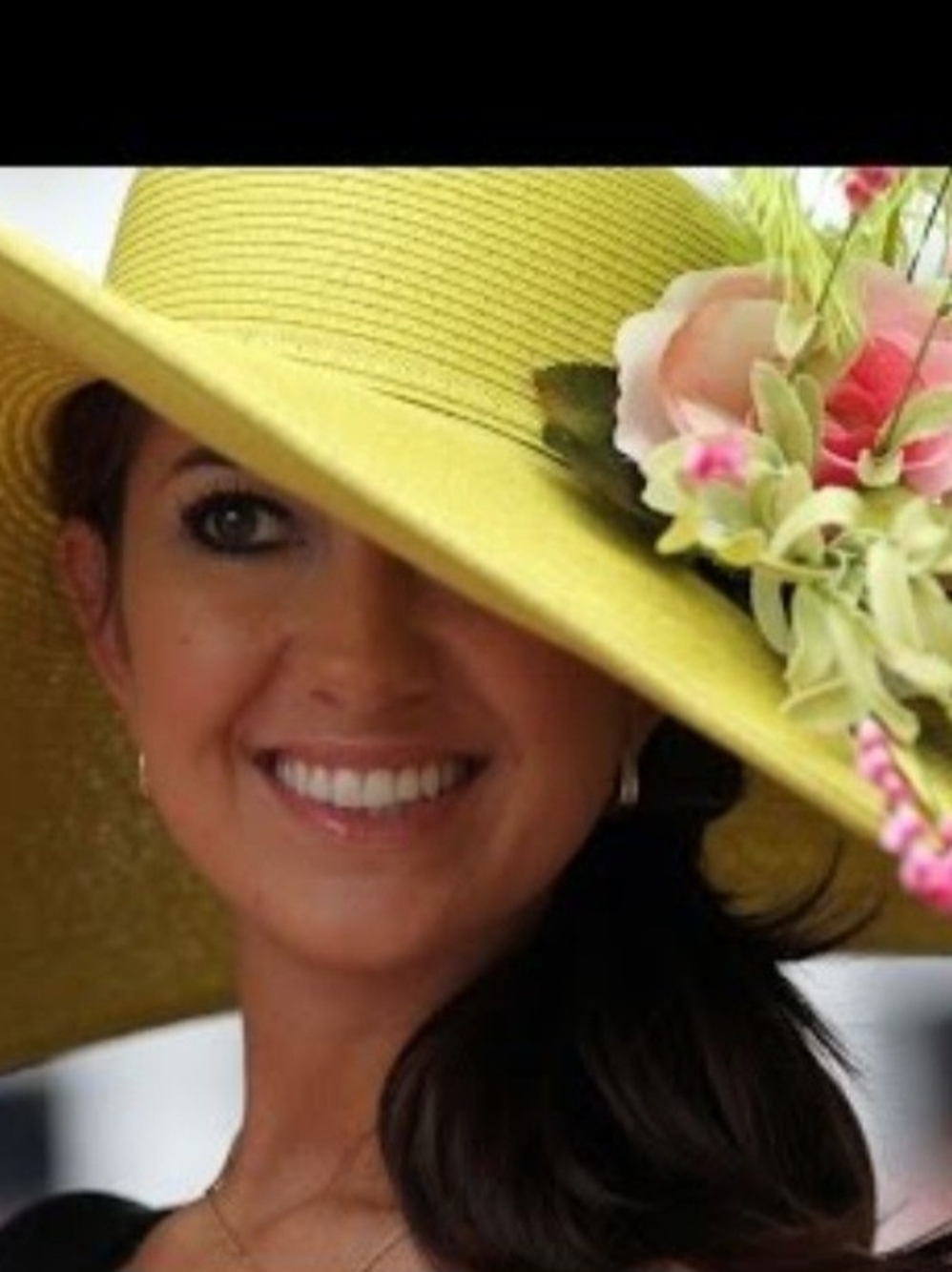 Exclusive Of Decoration Wide Brim Floral Accent Sun Hat - Yellow